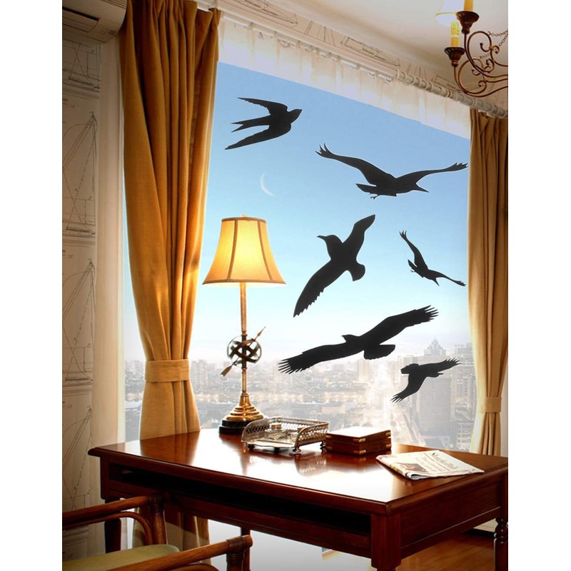 Window Alert Bird Stickers Silhouettes Glass Door Protection Save Birds,