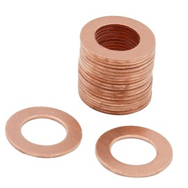 50pcs Copper Crush Metric Washers Flat Sealing Washer 12 x 20 x 1mm,Sealing Gasket