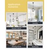 Osimir Farmhouse Pendant Light Fixtures, 1-Light Black Glass Pendant Lights