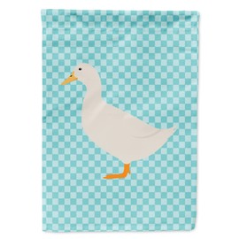 Caroline's Treasures BB8034GF American Pekin Duck Blue Check Garden Flag Mailbox Flag Decorative Yard Flag Banner Outside Patio Artwork Yard Flower Beds, Garden Size, Multicolor