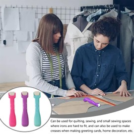 3 Pieces Sewing Roller Tools, Seam Roller, Rolling Tool, Small Portable Quilting Roller, DIY Sewing Roller Tool for Sewing, Quilting, Printed Wallpaper, Home Decoration Crafts (Blue+Pink+Purple)