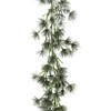 Fir Garland with Artificial Snow Chain, Artificial Decorative Garland Iced
