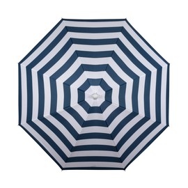 PICNIC TIME 5.5 Ft Portable Beach Umbrella, Lightweight UV Protection Sunshade with Tilt Pole & Carry Bag, Outdoor Canopy Umbrella for Beach, Sand, Pool, Patio, Camping, Travel, or Backyard Shade, (Blue & White Stripe)