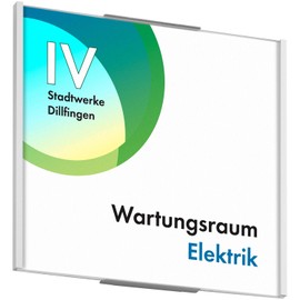 OSLO Door Sign 150 | 148 x 151 mm | Aluminium Silver | Anti-Reflective Cover | Office Door Sign