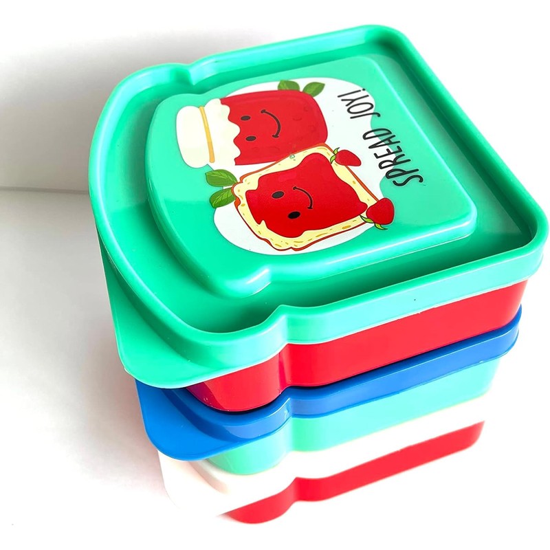 Bexter Set of 3 Toast Shaped Sandwich Boxes Food Storage