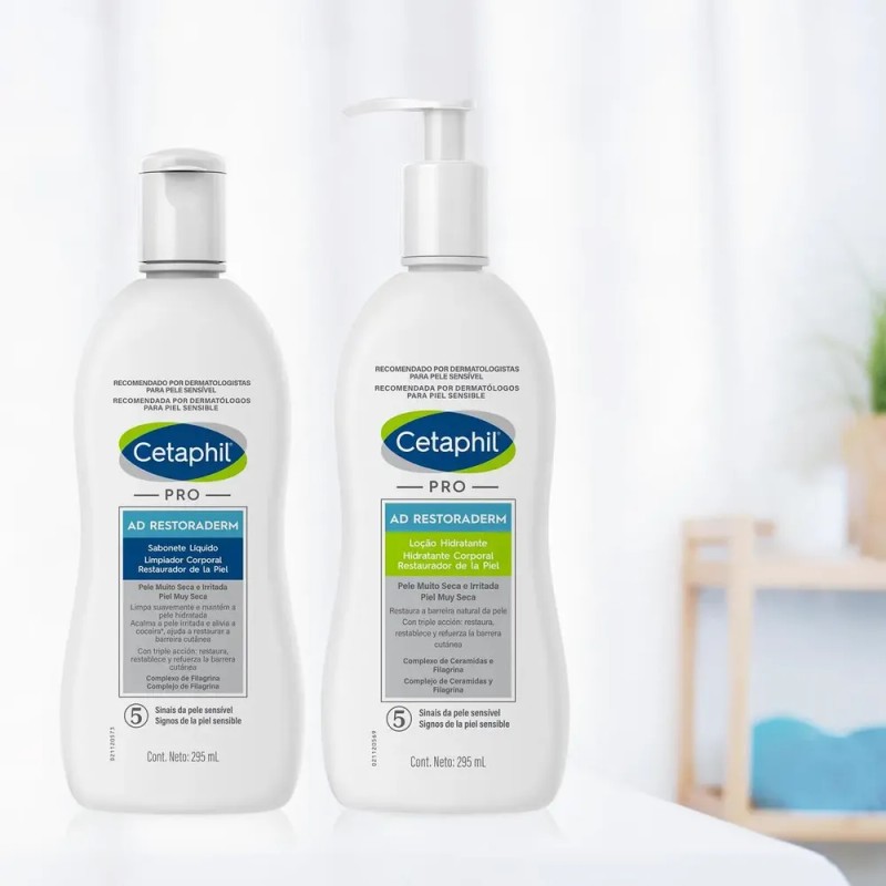 Cetaphil Restoraderm Pro AD Control Limpiadora Facial, 295 ml