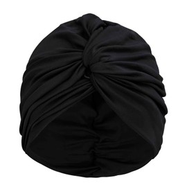 Women Ladies Swimming Cap Elastic Ear Protection Swim Cap Pool Surfing Bathing Shower Cap Water Sports Hat Sleep Cap Fabric Knotted Turban Hat Non-Waterproof Swim Cap for Long Short Hair
