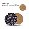 2 Pack Absorbent Car Coasters for Cup Holders,Gradient Black Dog