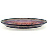 Large Oval Serving Dish, Polish Pottery in Poppies Pattern painted