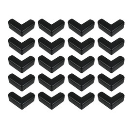 Xiaoyztan 3D T Shape PVC Corner Protectors Baby Protective Funiture Edge Guard for Table Chair Desk Cabinet 1.6-Inch 8Pcs Black