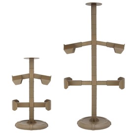 Zhongren Tactical Gear Stand Helmet Display Holder Store Tree Rack Organizer Adjustable for Military Training Vest Armor Breastplate Body Armor (Tan)