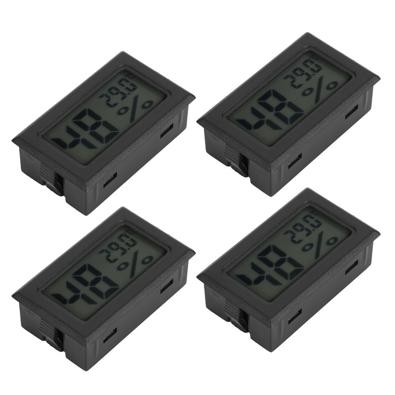 4PCS Mini Embedded Digital Temperature Humidity Meters Gauge Indoor Thermometer