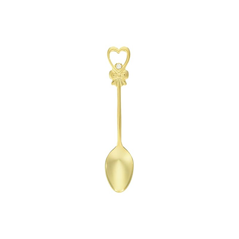 Nagao Ribbon Heart Coffee Spoon, Gold, 5 + 1 Bottle,