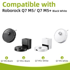 JOYIKEA Replacement Parts Kit for Roborock Q7 M5, Q7 M5+ Series Vacuum Robot Vacuum Accessories 1 Main Roller Brush, 4 Side Brushes, 4 Hepa Filters, 4 Mop Pads, 1 Screwdriver, 1 Clean Tool