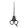 Tijera Peluquero Con Gancho Barrilito 17.8 Cm Troquelada Color Negro