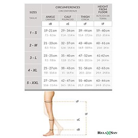 Relaxsan Relaxsan M2070A (Black 4-XL) Cotton open-toe medical compression hold up stockings - Class 2 (23-32 mmHg)