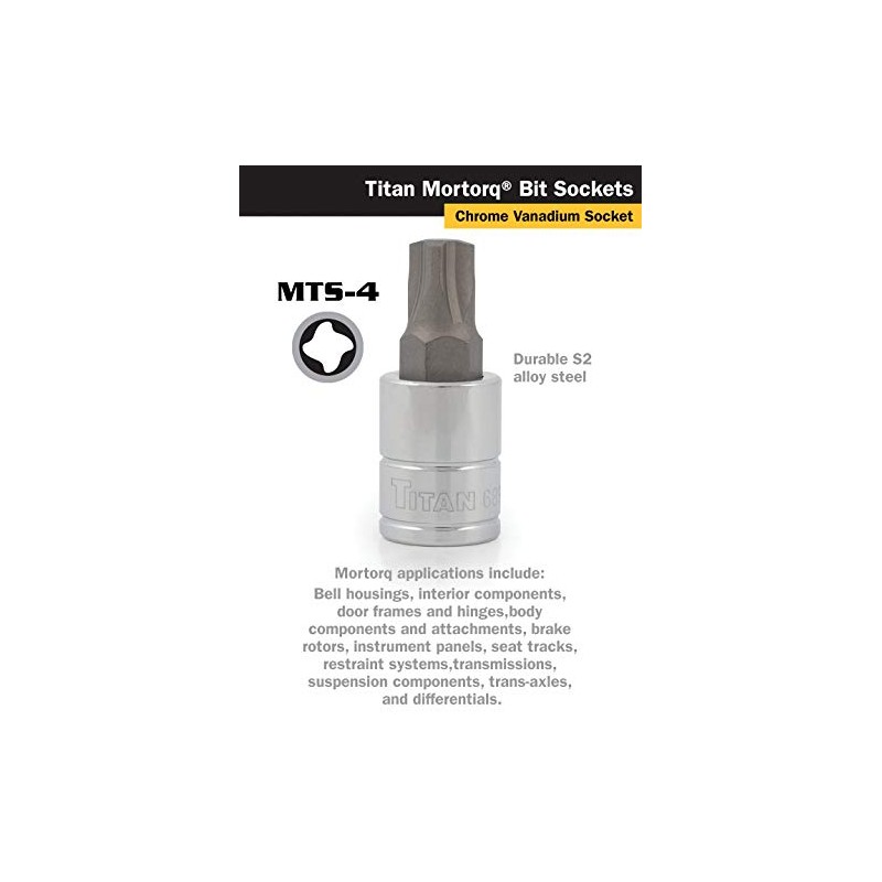Titan 68964 3/8-Inch Drive x MTS-4 Mortorq Bit Socket