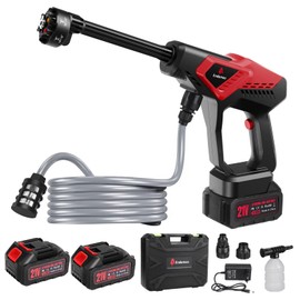 Andeman Cordless Pressure Washer with 2 x 3.0Ah Batteries, 800 PSI 1.5 GPM Portable Pressure Washer with 6 in 1 Nozzles, Power Washer for Cars, Fences, Driveways, Home, Patios