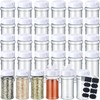 Eccliy 36 Pack 3 oz Clear Plastic Spice Jars with