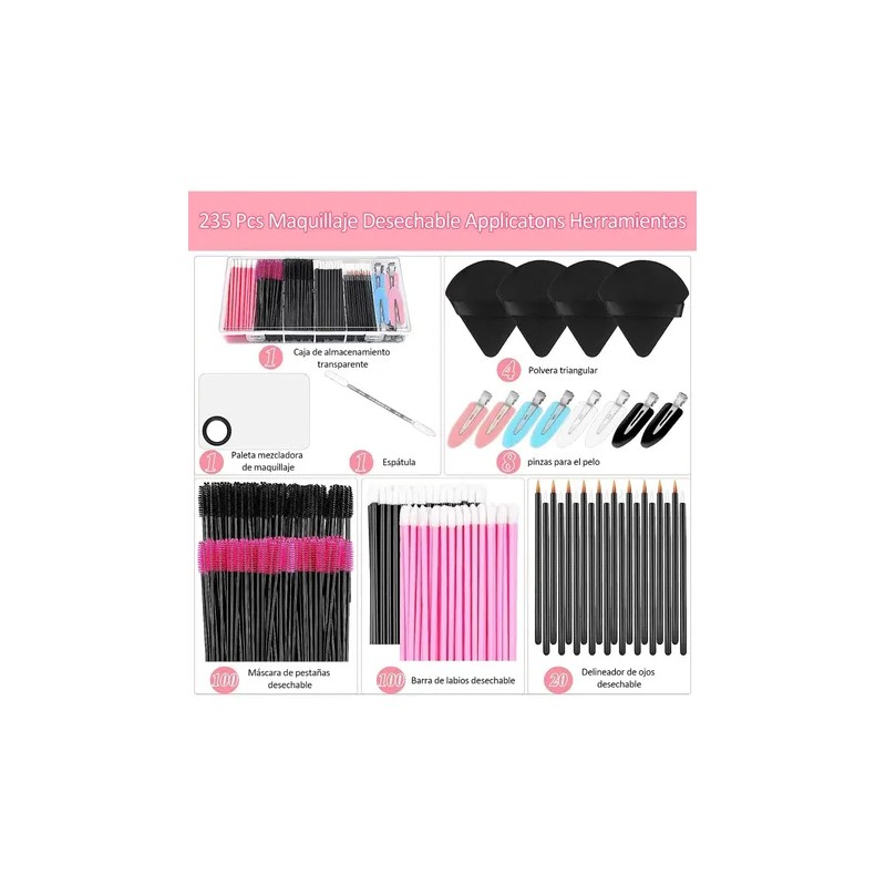 Kit De Maquillaje Profesional Contiene Espátula Y Cepillo