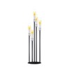 Black Taper Candle Holders for LED Candles Metal 5 Arms
