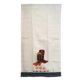 Sonoran Souvenirs Southwestern Cowboy Boots Kitchen Hand Towel (16" x 28") Machine Washable Cloth Tea Towels for Kitchen Diner (Single Pack)