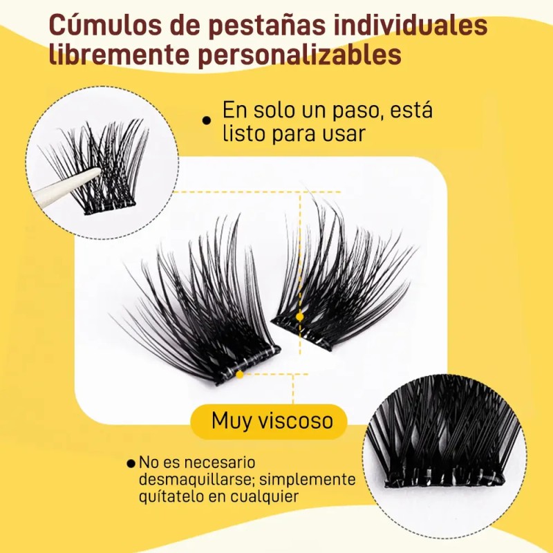 Kit De Pestañas Autoadhesivas Impermeable Y Reutilizable Diy