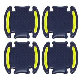 Motoforti Universal Car Door Handle Cup Cover Protection Film Reflective Stickers Anti-scratch, Epoxy Resin, Blue Green, 4 Pcs