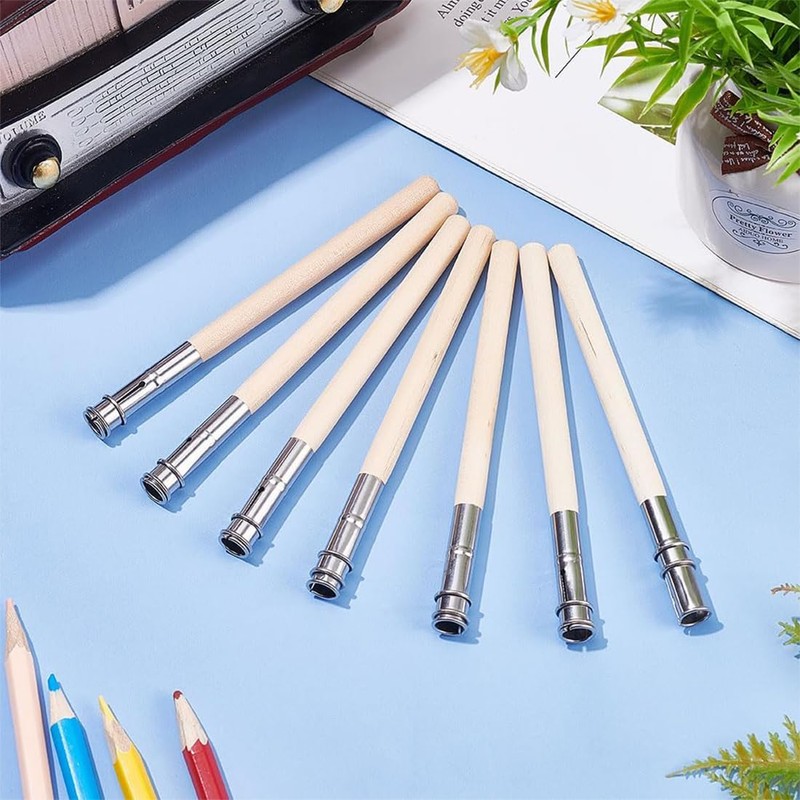 GHPKOTW Pack of 6 pencil extensions, pen extension, 12.5 cm