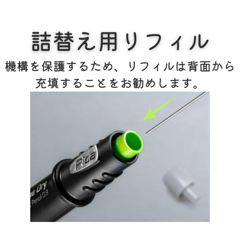 Pica Marker Architectural Mechanical Pencil, Fine Dry 0.9mm, Black HB