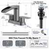 Bathroom Sink Faucet for 3 Hole, Hurran 4 Inch Bathroom