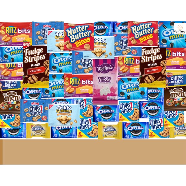 Cookie Snack Box Care Package, 44 full size cookies, snacks