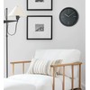 Seiko QXA816KRH Geometric Dial Non Ticking Wall Clock, Black, 13