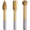 Titanium Coated Tungsten Carbide Bar Bar Set of 3 Shank Diameter