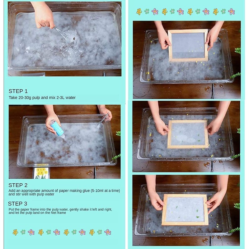 CENPEK Ancient Paper Making Method Wooden Paper Making Crafting Papermaking