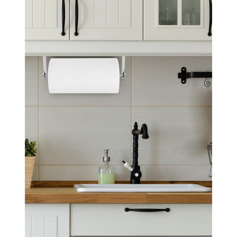 QWORK® 33 cm Kitchen Roll Holder No Drilling – SUS304