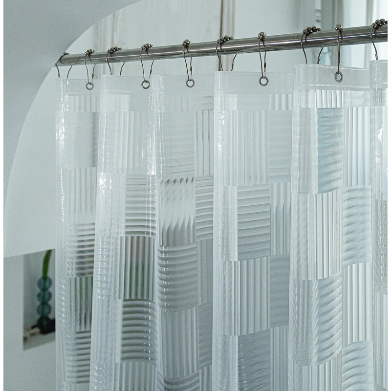 Tonnali 78 Inch Shower Curtain or Liner with Desigh, EVA