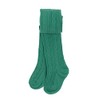 Leveret Girls Knit Cable Tights Green Size 8-10 Years