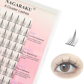 NAGARAKU DIY Self Grafting Segmented False Eyelashes 0.07mm Individual Cluster Eyelashes At Home DIY Eyelash Extensions Ready Made Fan 11-12-13mm Max Length Matsueku Selfie-Spike A Type Cartoon