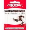 Boone Ball Bearing Black Swivels with SS Rings, Size 4