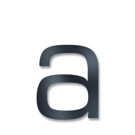 Metzler Modern House Number Made of Solid Steel – Modern Font – Fine Structure Powder Coated Anthracite RAL 7016 – Includes Mounting Material – Height 15 cm – Letter A