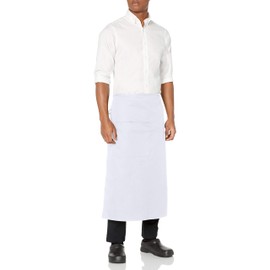 Uncommon Threads Unisex Bistro Apron One Pocket, White, One Size
