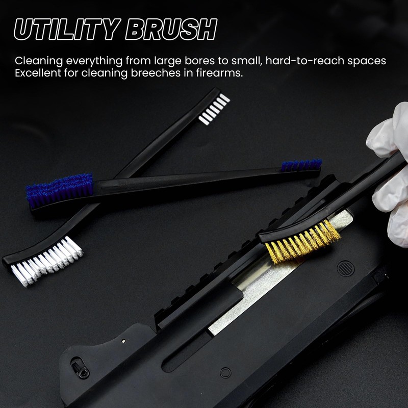 12 Pack Gun Cleaning Brushes with Brass, Bule and White