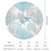 YSWOW Nautical Coastal Tablecloth Beach Starfish Coral Seashell Art Printed