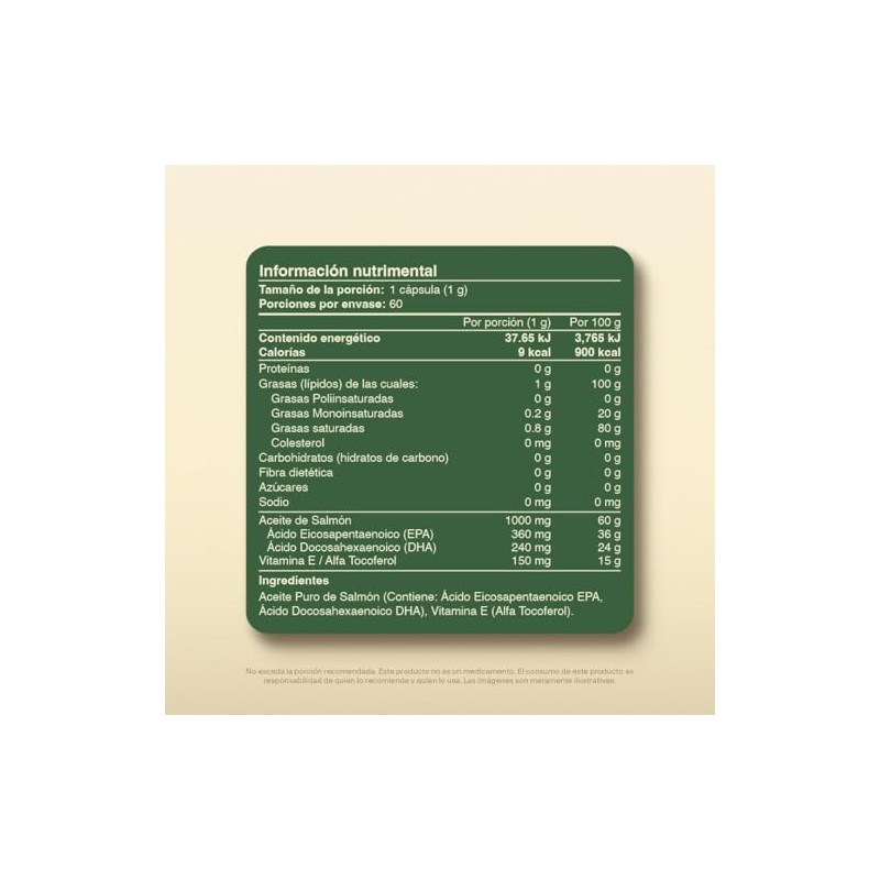 Vital Botanics Essential Omega 3 Aceite Puro de Salmón con