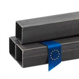 Stahl-Shop24 Steel Square Tube, Hollow Profile, Welded, Construction Tube, Square Tube for Constructions and Railings, Material S235JRH, Length: 1000 mm, Dimensions: 40 x 40 x 4 mm