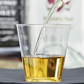 AIOS Pack of 50 Plastic Shot Glasses - Multi Use Crystal Clear Sampling Cups 50ml