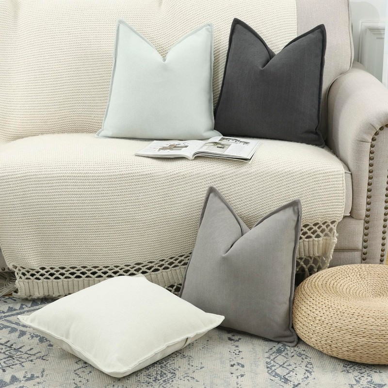 Madizz Textured Chenille Cushion Covers Set of 2 Super Soft
