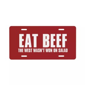 Eat Beef License Plate-Decorati
