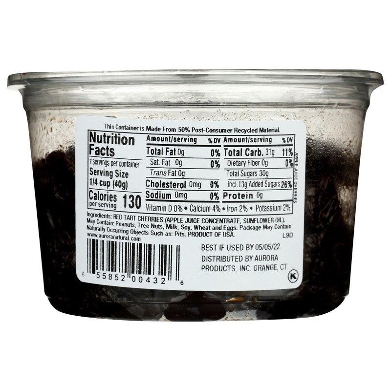 Aurora Natural Products Apple Juice Infused Cherries, 10 Ounce